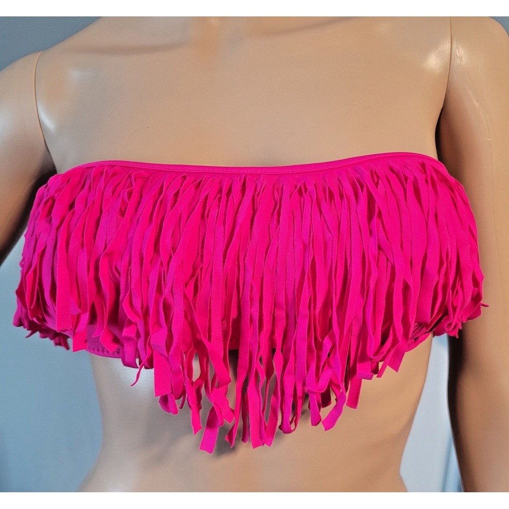 Woman Medium Hot Pink Bikini, Top/Low Rise Brazilian  Bottom‎ 2 Piece - Picture 5 of 10